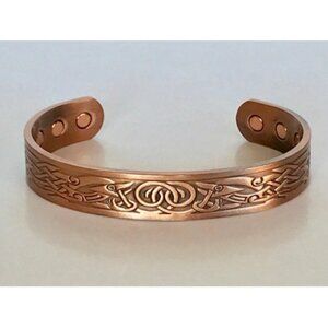 "Vines and Birds" Solid Handmade Copper Cuff Bracelets